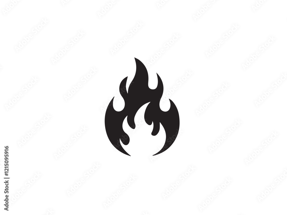 Fire icon. Fire flame symbol. Fire vector silhouette logo icon. Vector illustration of simple fire silhouette on white background. Fire icon. Fire flame symbol. Fire vector silhouette logo icon. Vector illustration of simple fire silhouette on white background.