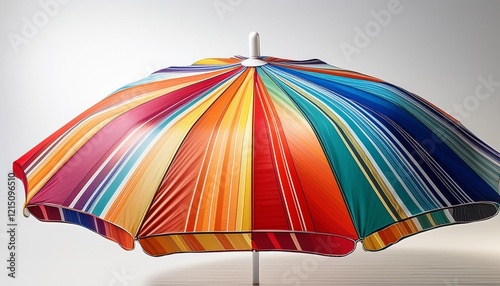rainbow umbrella isolated on white