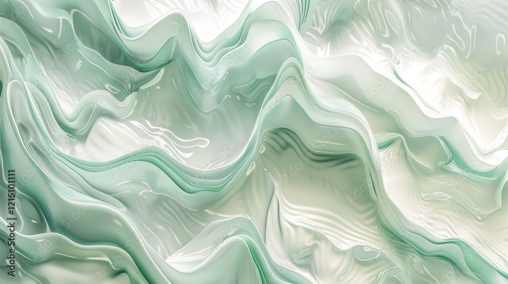 Abstract Green and White Swirl Background Abstract Green and White Swirl Background