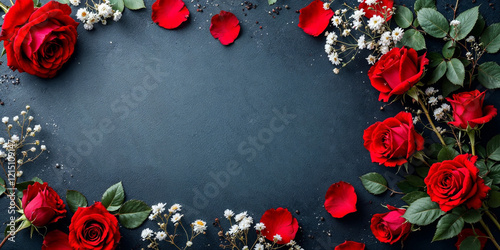 Concept photo of roses with space for text