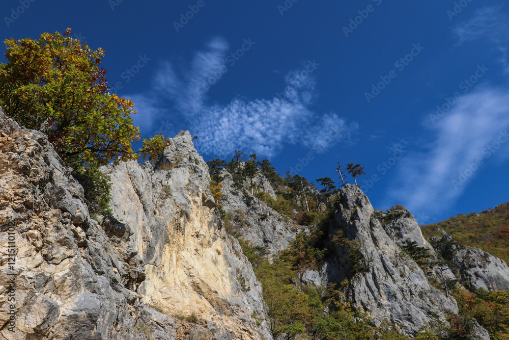 Fototapeta premium landscape with sky and clouds and mountains