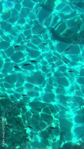 blue water surface in the crystalline sea water at lampedusa sicily italy