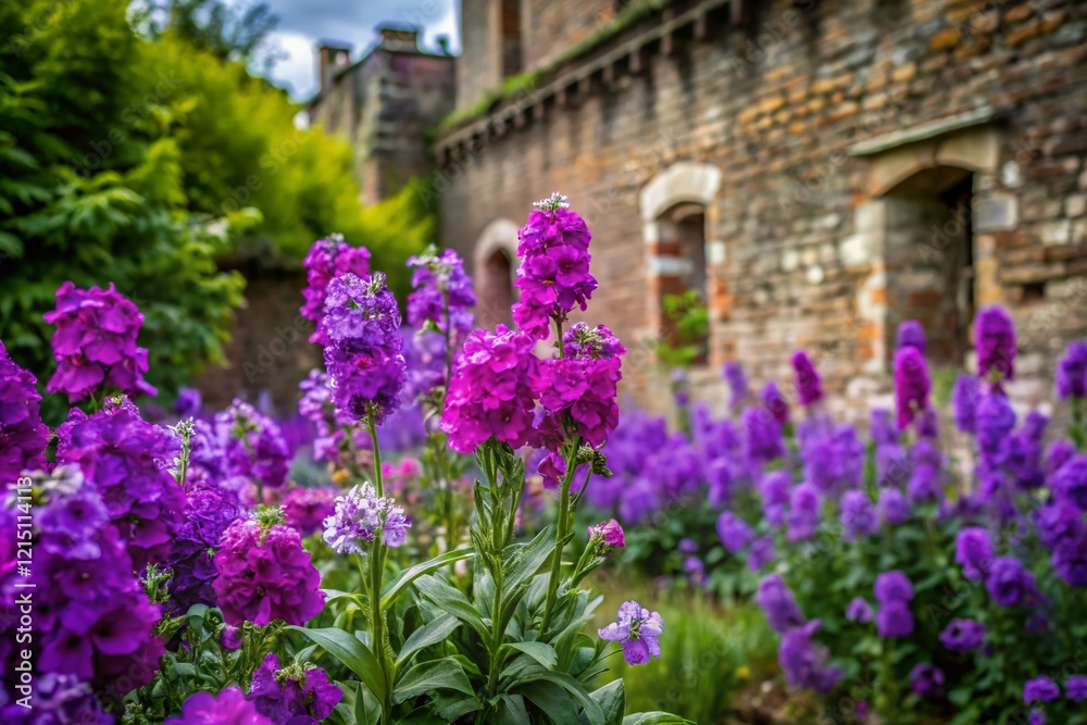 Matthiola Incana (Stock Photo) - English Garden, Purple Flowers, Urban Exploration Matthiola Incana (Stock Photo) - English Garden, Purple Flowers, Urban Exploration