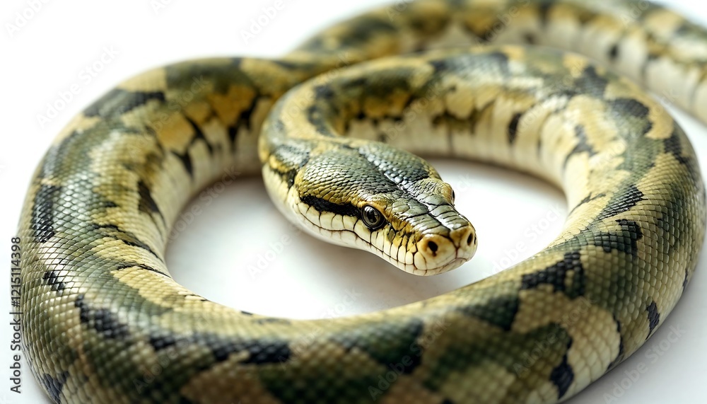 Fototapeta premium Green Tree Python Snake Close Up Image Wildlife Photography