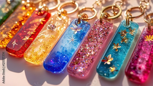 Vibrant Resin Keychains - Colorful & Unique Handmade Crafts