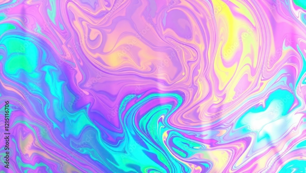 Trendy colorful Holographic abstract background