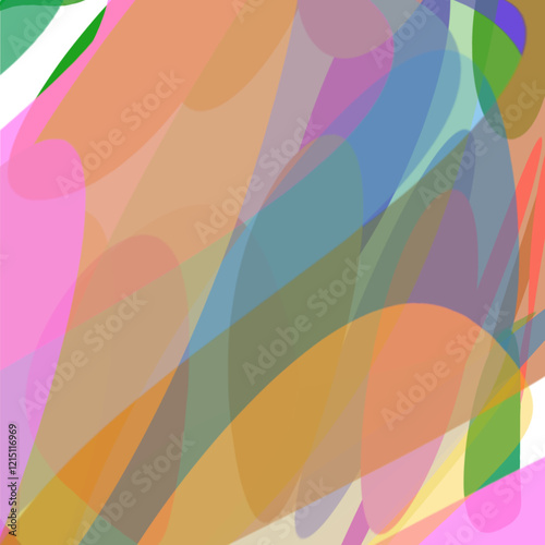 abstract background of colorful transparent pellets layered