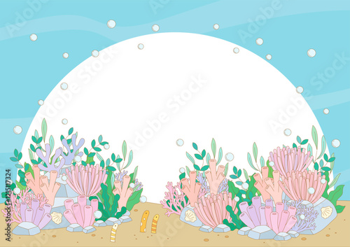 coral under sea frame 2