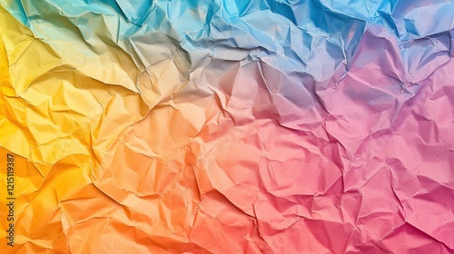 Wallpaper Mural Colorful crumpled paper texture background, gradient, design Torontodigital.ca