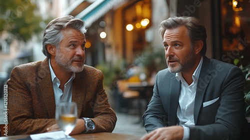 Two men at a business meeting
