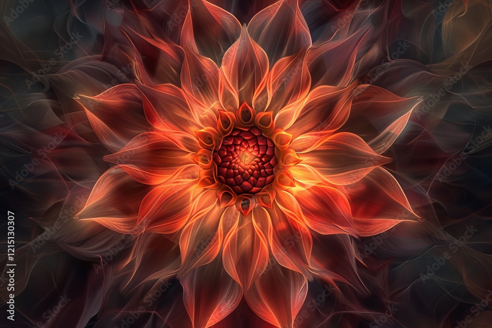 Obraz premium Close up of red dahlia flower