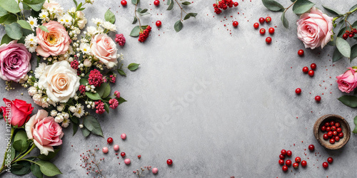 Concept photo of roses with space for text