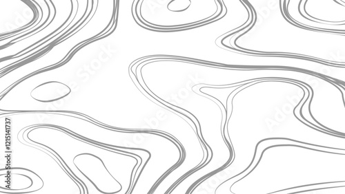 Topographic map contours in hilly or mountainous terrain, similar cartography illustration. Topography and geography map grid abstract backdrop.