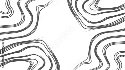Topographic map contours in hilly or mountainous terrain, similar cartography illustration. Topography and geography map grid abstract backdrop.