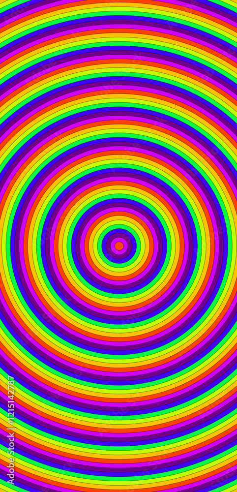 rainbow circles create a mesmerizing hypnotic effect for an eye-catching background design rainbow circles create a mesmerizing hypnotic effect for an eye-catching background design