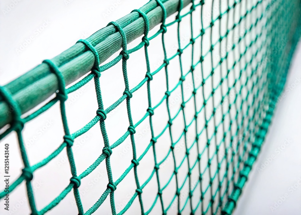 Isolated Tennis Net: Professional Studio Shot of a Single Tennis Net Against a Pure White Background Isolated Tennis Net: Professional Studio Shot of a Single Tennis Net Against a Pure White Background