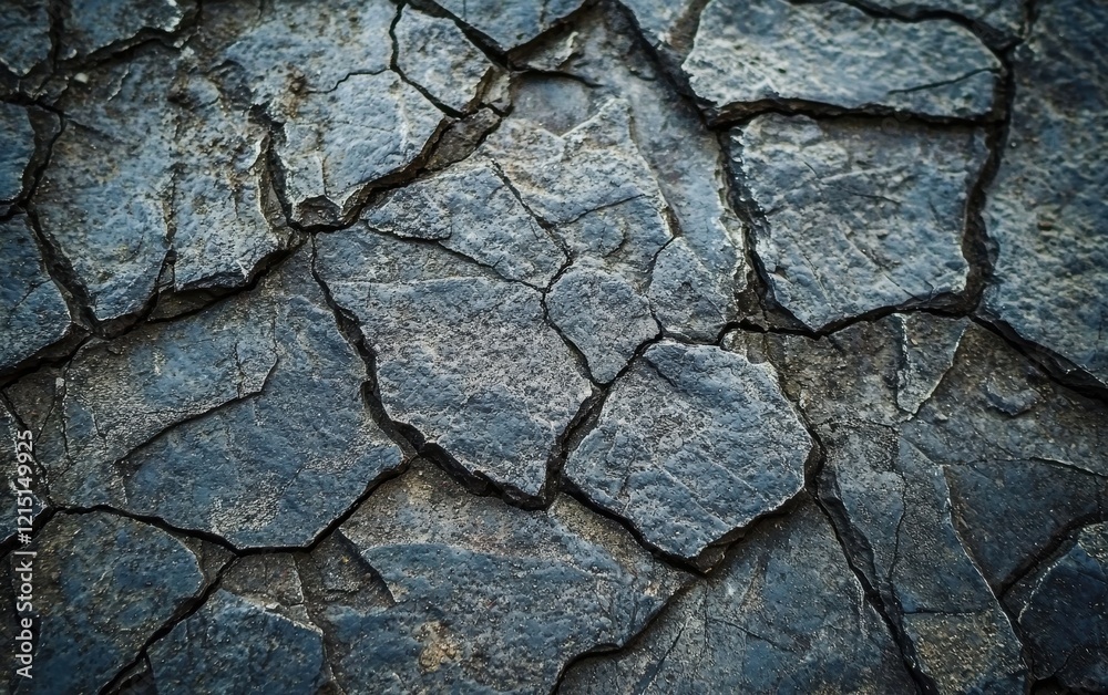 Obraz premium Stone surface macro with natural mineral veins, rough and detailed