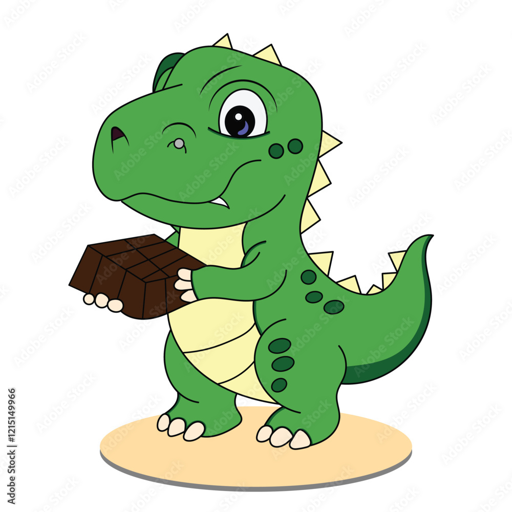 Cute T-REX Cartoon Vector Icon Illustration Cute T-REX Cartoon Vector Icon Illustration