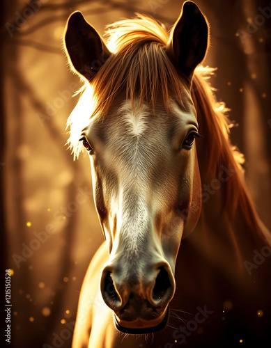 Obraz na płótnie Cheval w salonie