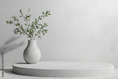 Minimalist vase greenery studio backdrop product display