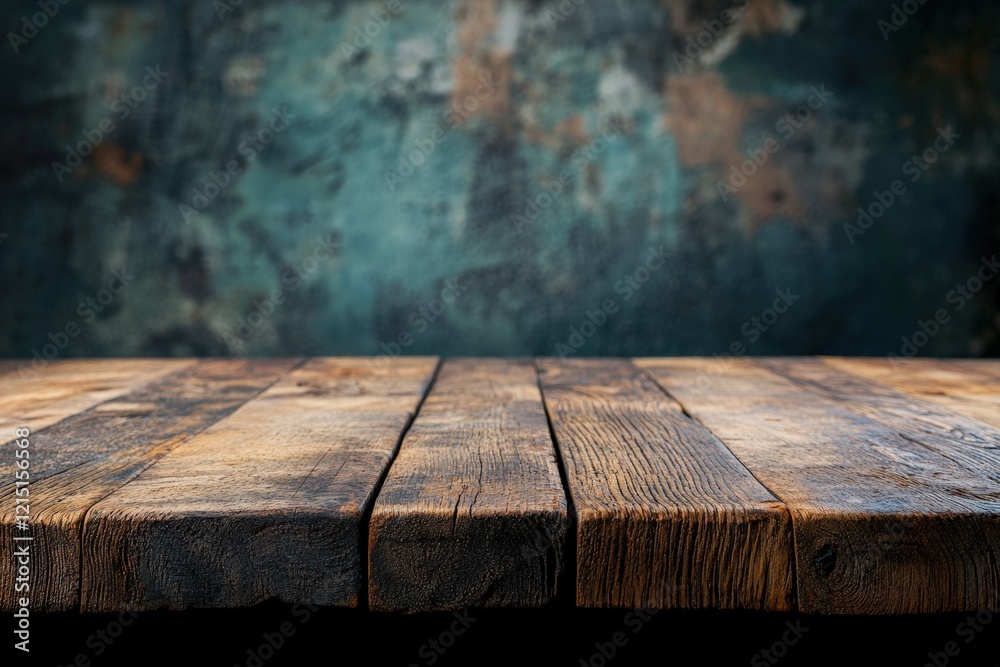 Rustic wooden table display minimalist studio high-resolution still life textured surface soft focus artistic concept Rustic wooden table display minimalist studio high-resolution still life textured surface soft focus artistic concept