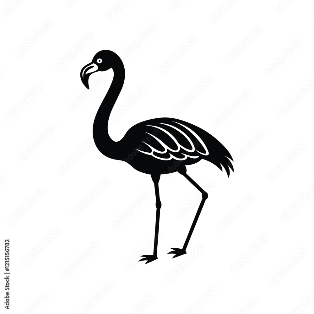Fototapeta premium flamingo silhouette isolated on white