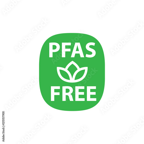 Pfas free label. banner icon. Vector stock illustration.