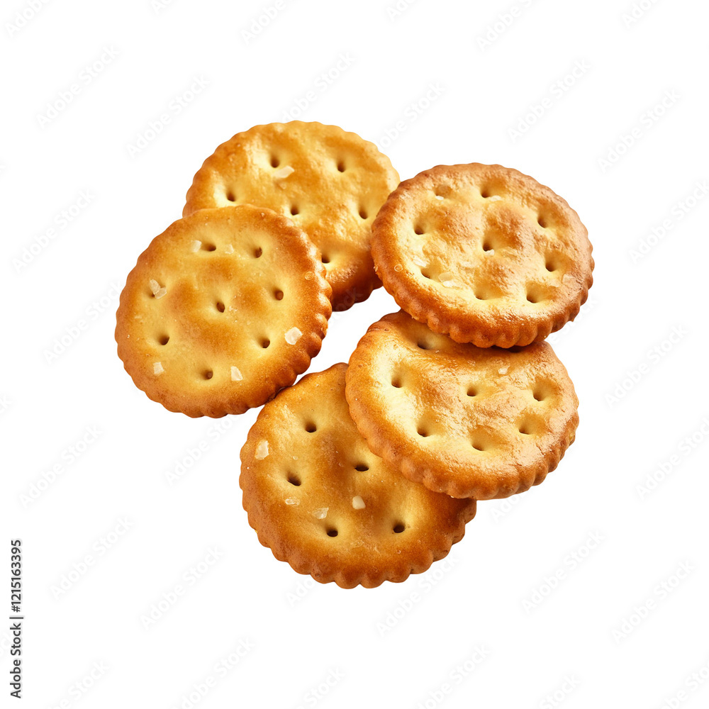 Fresh salted Biscuit on transparent background Fresh salted Biscuit on transparent background