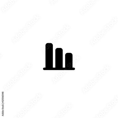 Business Chart Down Dark Icon