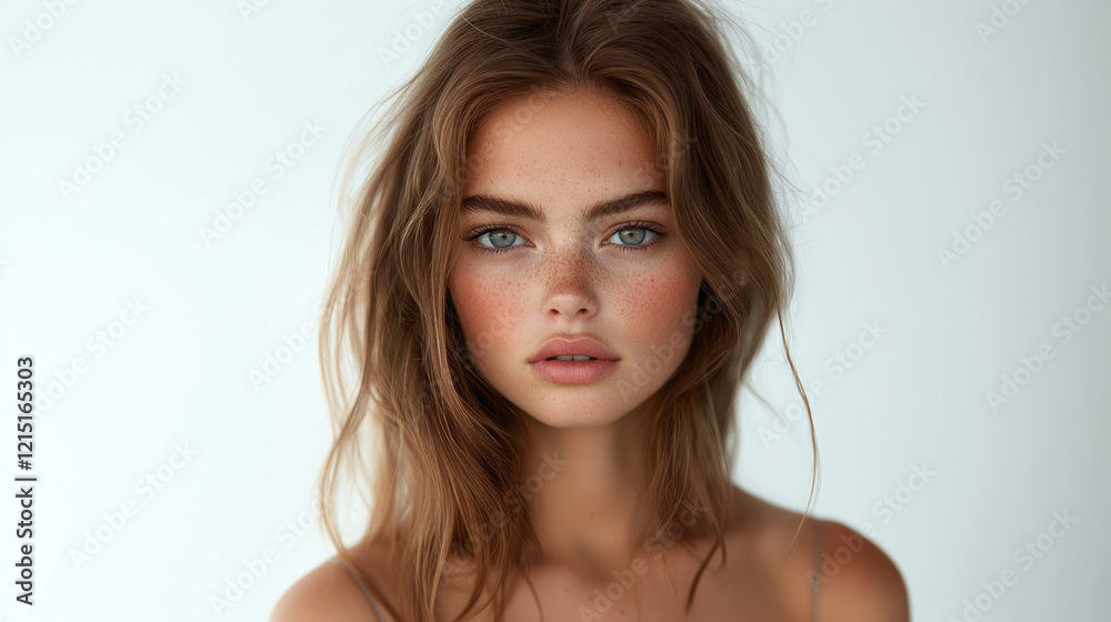 Beautiful model face. Beautiful model face.