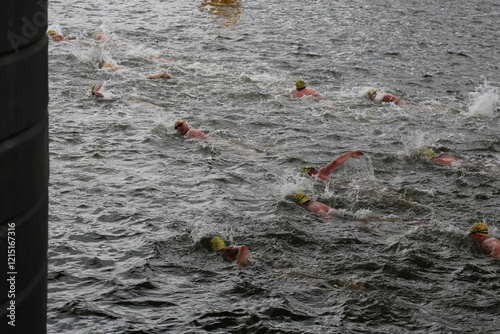 Photography Liffey river swim Dublin Ireland