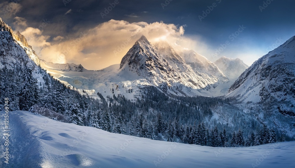 Obraz premium snow covered mountains