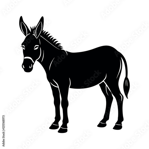 Donkey silhouette vector illustration