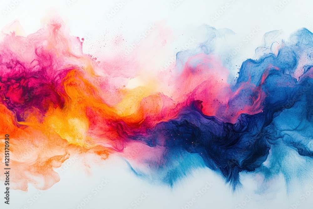 Fototapeta premium Vibrant colorful splash of powdery hues studio abstract art creative space artistic perspective dynamic expression