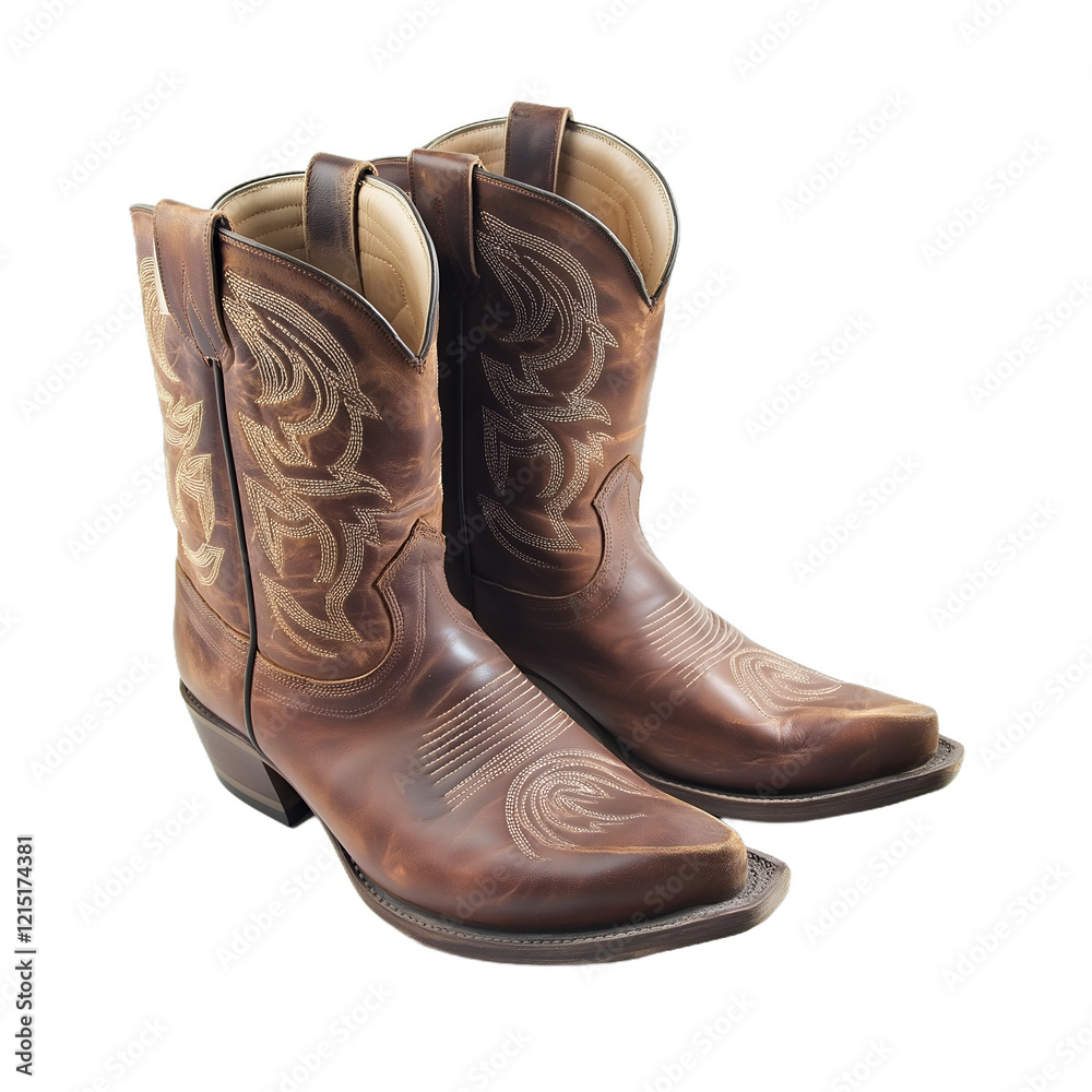 Cowboy boots isolated on transparent background Cowboy boots isolated on transparent background