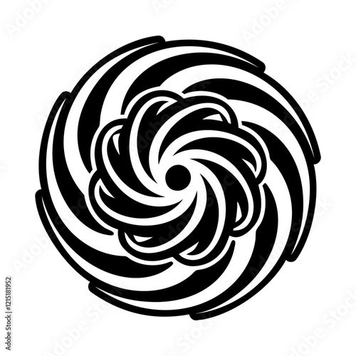A filled style icon of ethereal wind symbol