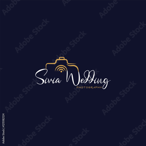 Creative studio photography logo design vector template