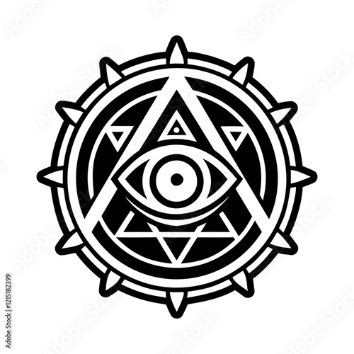 A filled style icon of mystic veil symbol