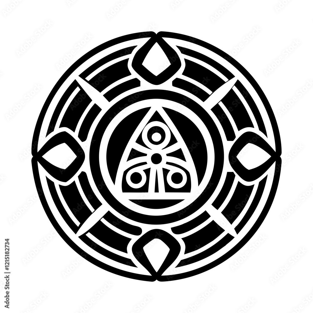 A filled style icon of ritual stone symbol A filled style icon of ritual stone symbol
