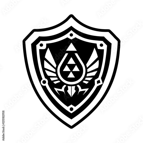 A glyph style icon of invincibility symbol photo