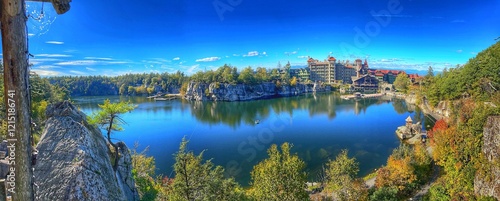 Mohonk Mountain NY Lake Overlook in Fall photo