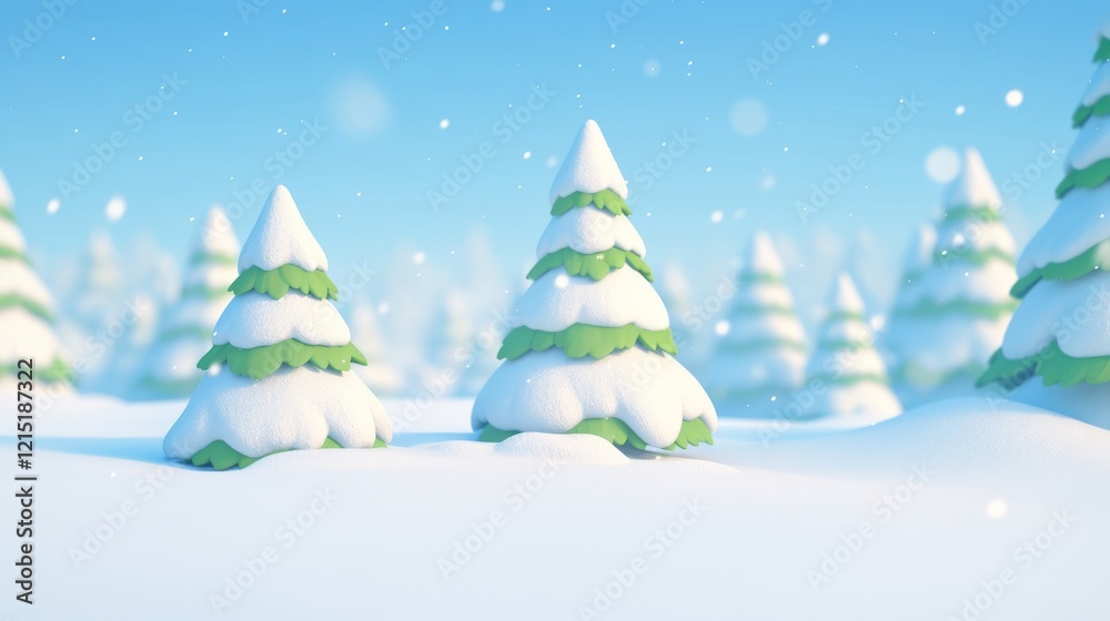 christmas tree in snow christmas tree in snow