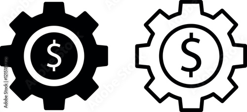 "Setting Dollar Vector Icon Set for Finance and Currency Designs"
