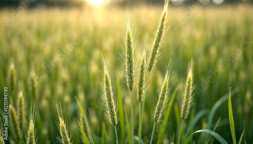 Close-Up Flourishing Kangaroo Grass photo