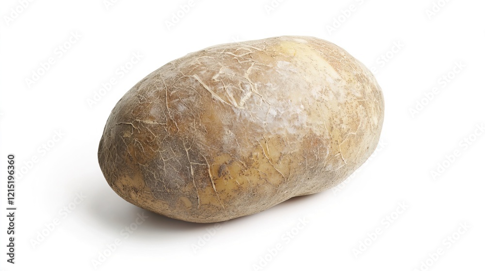 Obraz premium Fresh Organic Potato on White Background for Culinary Use