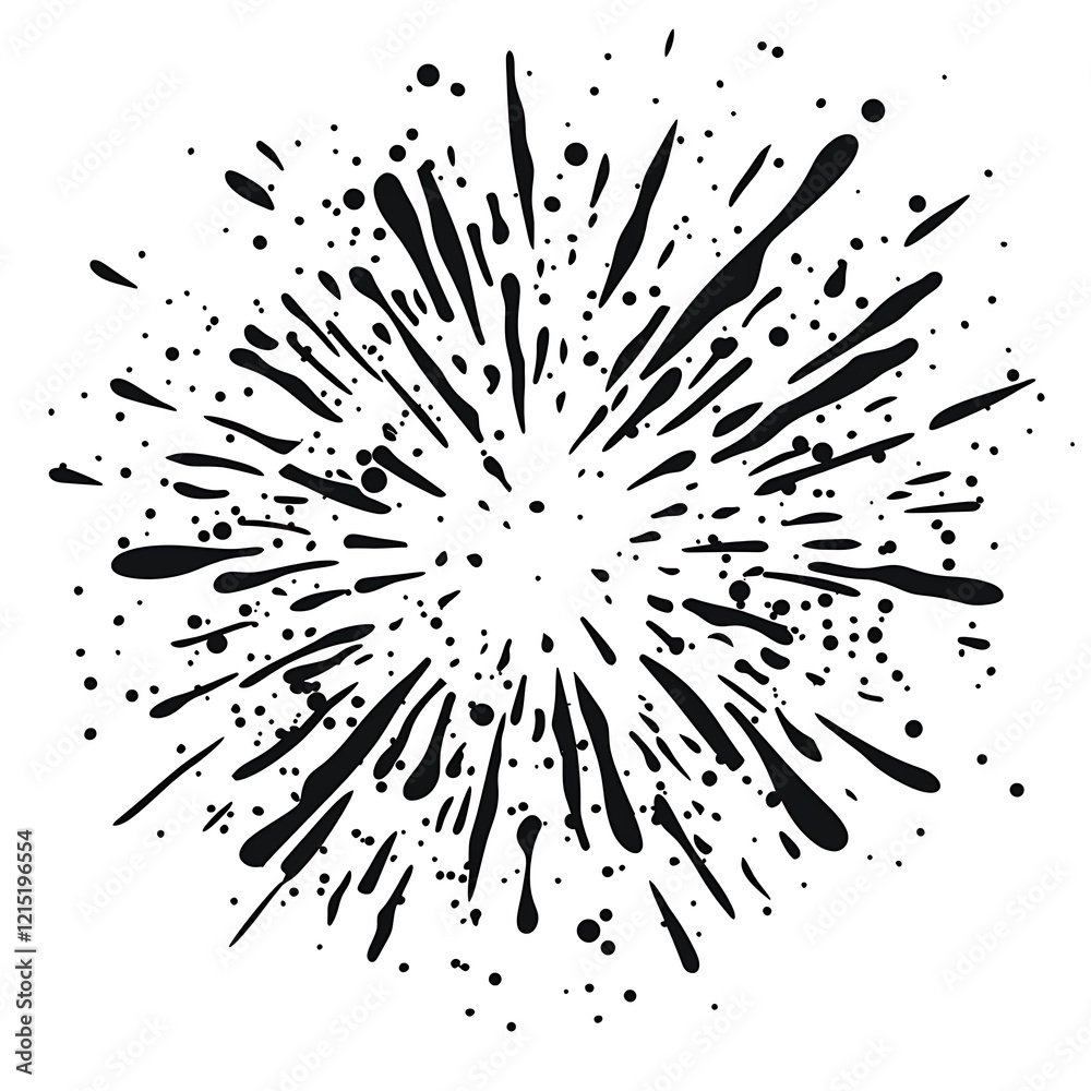 Obraz premium Hand-drawn confetti explosion icon