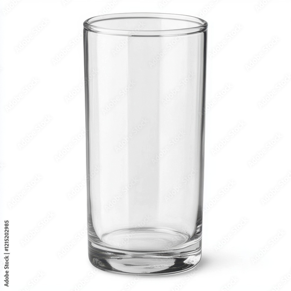 An empty glass set against a white background. An empty glass set against a white background.