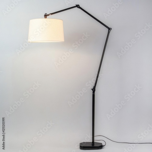 Wallpaper Mural Modern Arc Floor Lamp with Fabric Shade. Torontodigital.ca