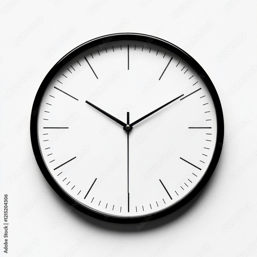 Simple Black and White Wall Clock. Simple Black and White Wall Clock.
