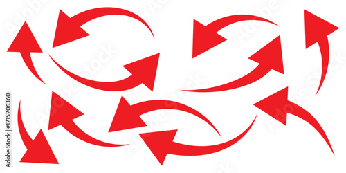 set of curved arrows icon